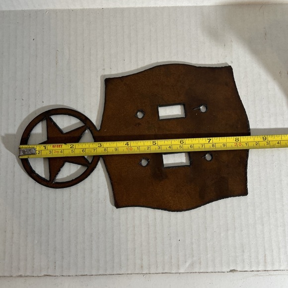 Rodeo Texas Star Western Cowboy metal light switch plate cover rustic home doubl - Picture 4 of 4
